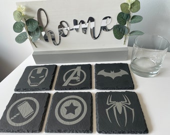 Chibi Marvel Characters Avengers Cute Cup Coasters Dining Table Cork Board 