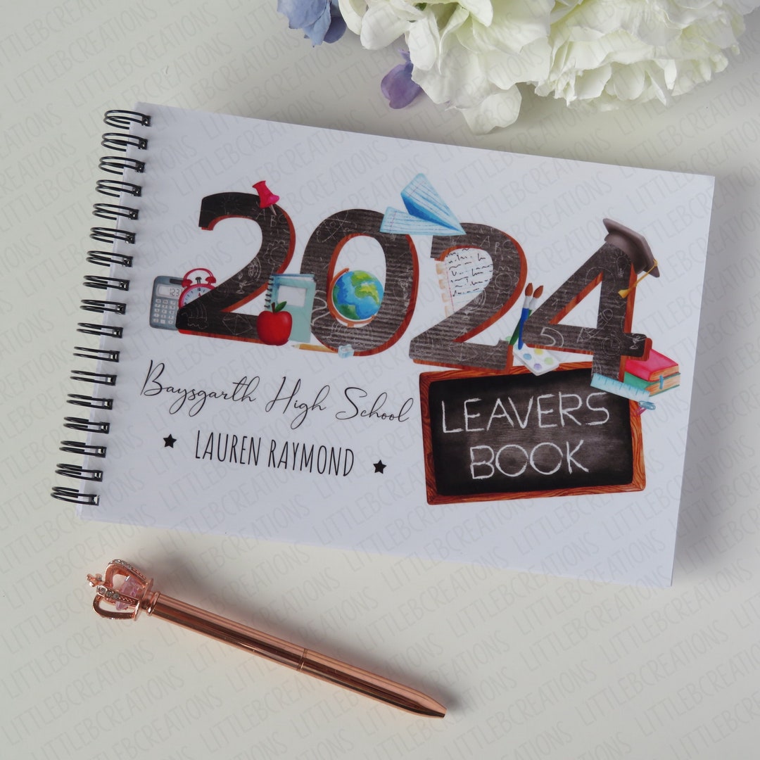Personalised School Leavers Message Book, 2024 End of Term, Primary