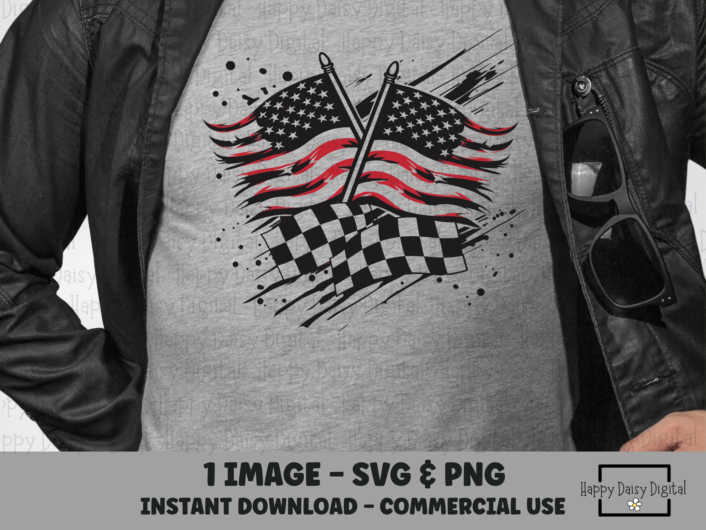 Checkered Flag American Flag SVG, Checkered Flag American Flag PNG, Racing SVG, Drag Racing svg, Checkered svg, 4th of July svg