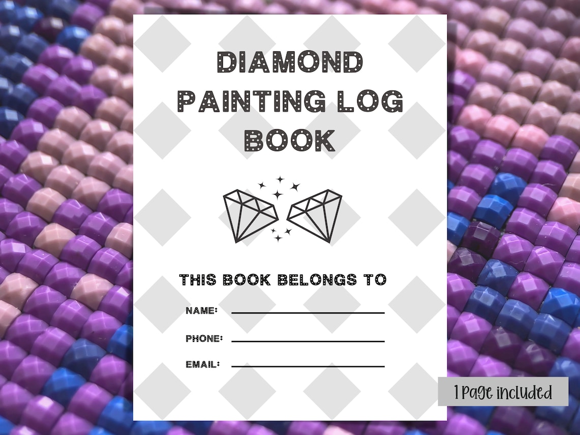 Diamond Painting Log Book, Printable Digital Diamond Painting Log Book, Diamond Painting Tracker