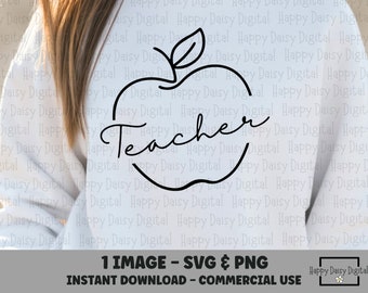 Lehrer SVG Lehrer PNG, Lehrer Png, Lehrer Apple svg, Lehrer Clipart, Lehrer Vektor, Lehrer svg für Cricut, Lehrer Apple