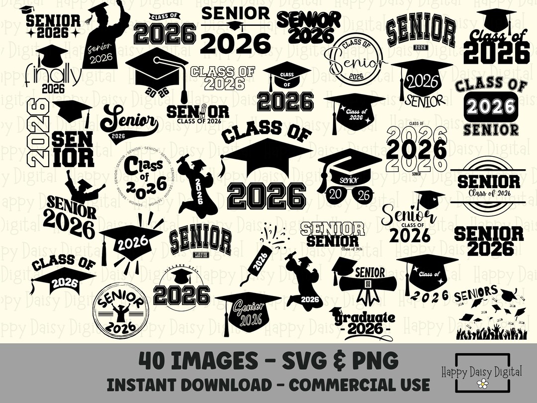 Senior 2026 Svg, Graduation Svg, Class of 2026 Svg, Senior Class 2026