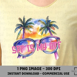 SPF is my BFF png, strand png, palmboom png, eiland png, tropisch png, zomer png, strandsfeer, zonsondergang png, oceaan png