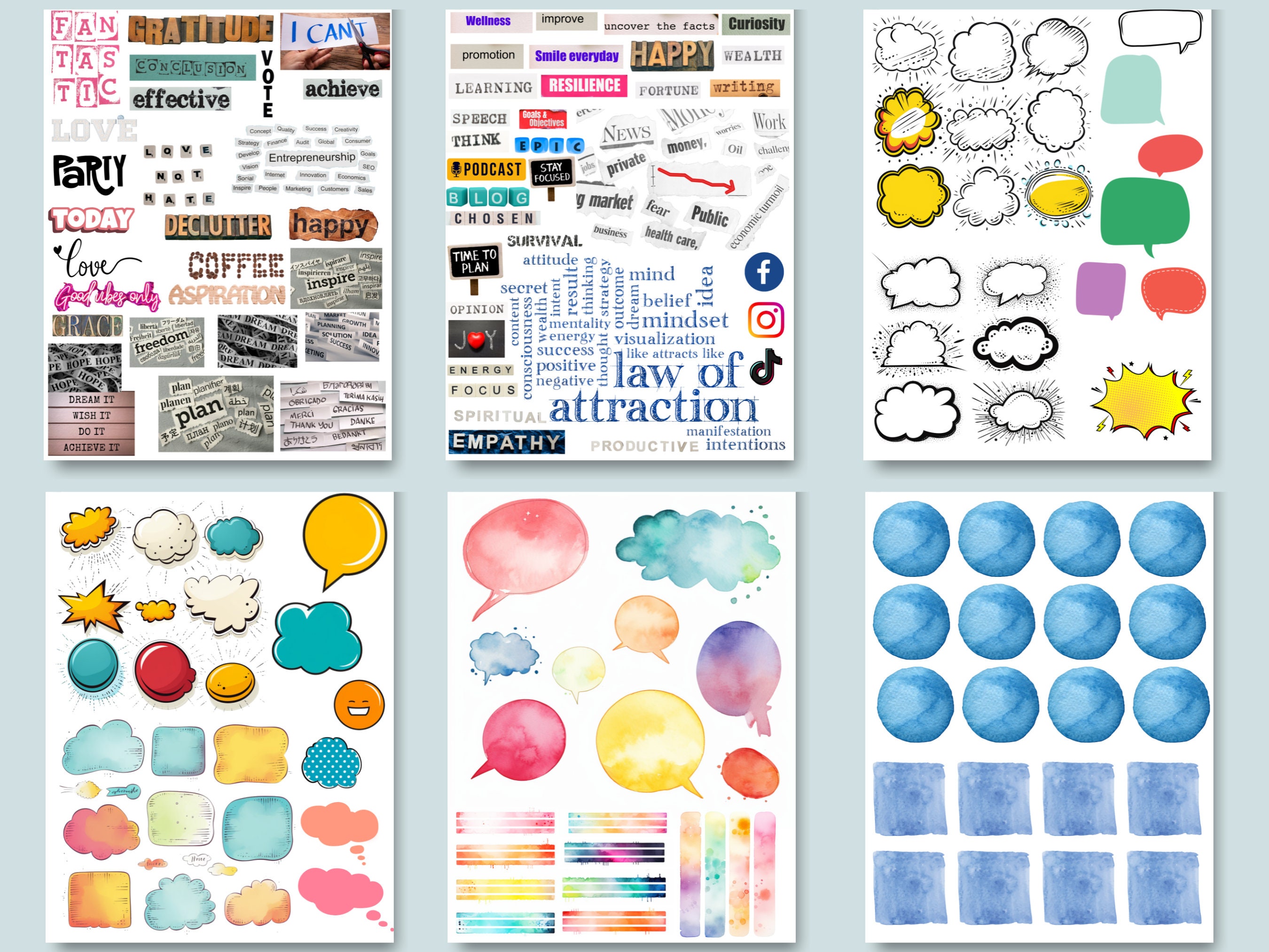 2024 Vision Board Kit - Ultimate Vision Board - Vision Board Bundle ...