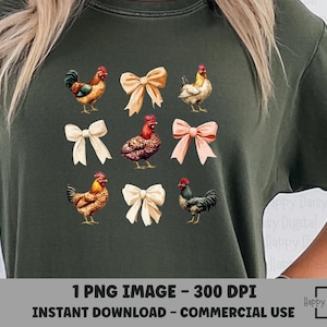 Poulet PNG, poulet graphique, mignon poulet PNG, coquette noeud png, clipart poulet, ferme PNG, sarcastique poulet, coquette poulet