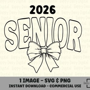 Senior 2026 svg, Graduation svg, Class of 2026 svg, Senior Class 2026, Graduate 2026 svg, Seniors 2026, Graduation 26, Coquette Senior 2026