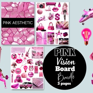 Kit Vision Board - Ultimate Vision Board - Bundle Vision Board - Dream Board - Motivational Mood Board - Rose Aesthetic Vision Board