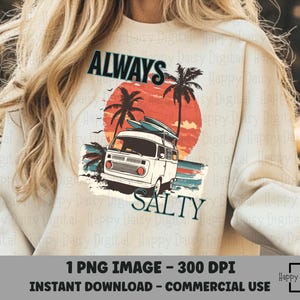Salty PNG, Stay Salty PNG, Palm Tree PNG, Beach png, Summer Vibes, Vintage Salty, Distressed Salty, Salty Summer, Sunset png, Sun png