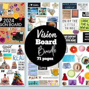 Kit Vision Board - Ultimate Vision Board - Vision Board Bundle - Dream Board - Motivational Mood Board - Tableau objectif positif imprimable