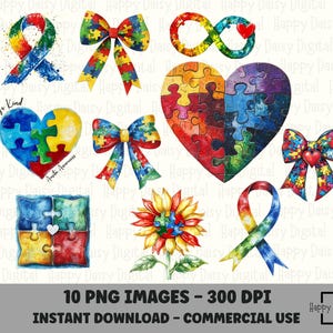 Autism PNG, Autism Awareness PNG, Autism PNG Design, Autism Sublimation, Autism Puzzle png, Nuerodivergent png, Autism Bow png