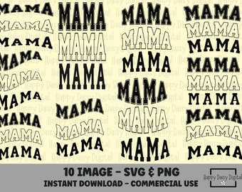 Mama SVG, Mama Shirt SVG, Mama PNG, Mama svg, Mama svg Bundle, Mama svg Varsity, Mama Varsity Letters svg, Trendy Mama svg