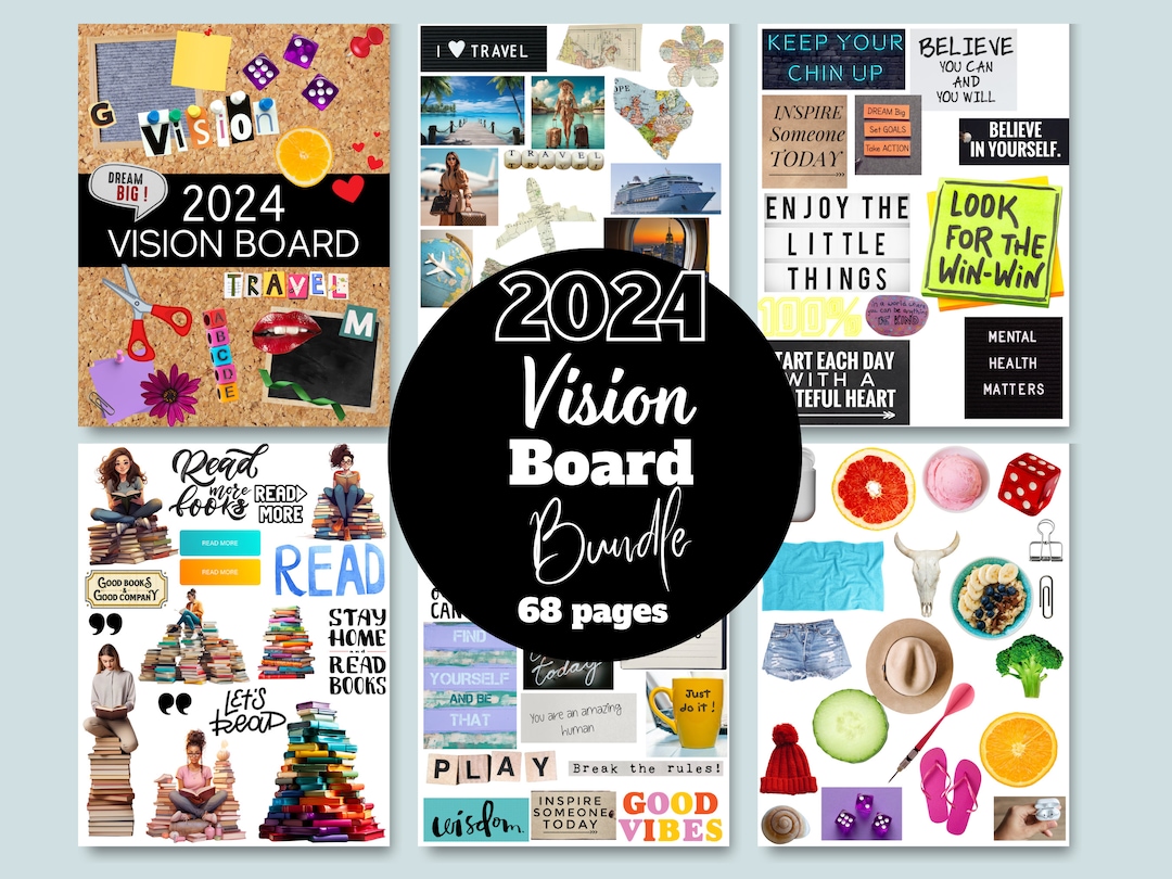 2024 Vision Board Kit Ultimate Vision Board Vision Board Bundle Dream ...