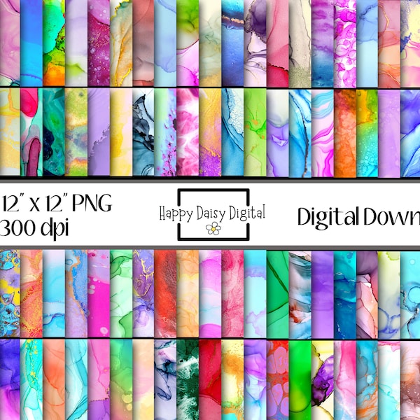 Alcohol Ink Digital Paper, Alcohol Ink Digital Backdrop, Alcohol Ink Printable, Mixed Media Art, Alcohol Ink Pattern- Commercial Use 100 PNG