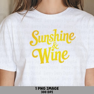 Zonneschijn en wijn PNG sublimatieontwerp strand zomer script tekst commercieel gebruik POD