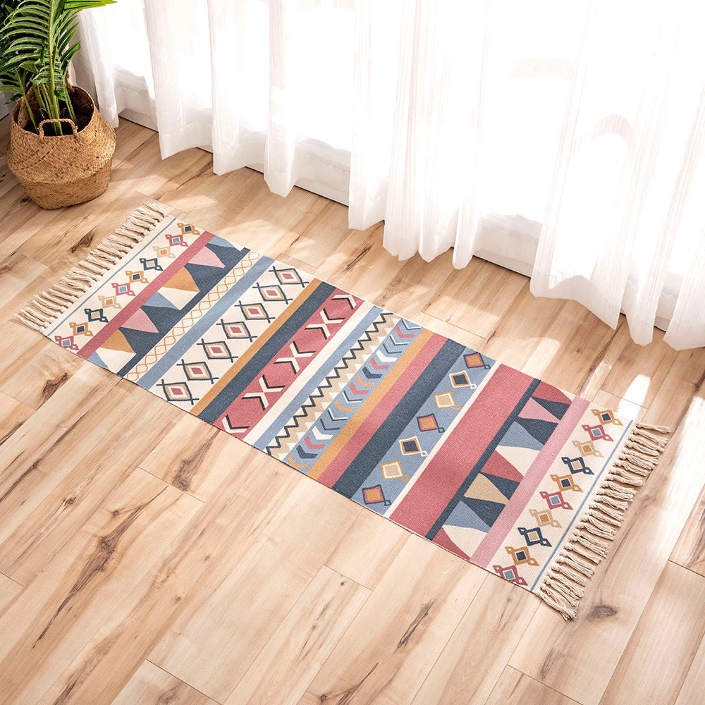 Great Carpet Runner Nordic Boho Style Minimalist Carpet Etsy