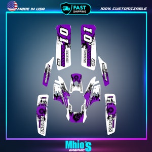 Yamaha warrior 350 Full Graphics Kit | Yamaha warrior 350 Decals Stickers Kit | Sport atv Full Graphics | Motocross Vinyl Decals | Stickers