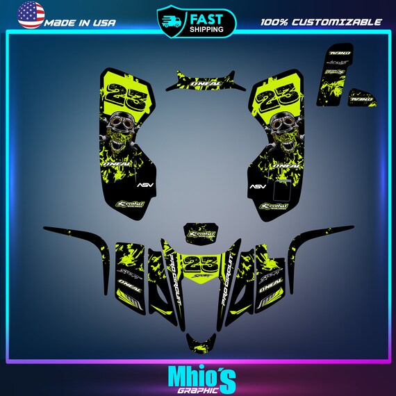 絵画 flk040164 Kawasaki KFX 400 2003 2004 2005 2005 2006 2007 - 2008 GRAPHICS KIT