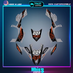 Yamaha YFZ 450 graphics kit 2009-2013 stickers decals kit 2010 2011 2012 2013| Dirt Bike Vinyl Decals | Yamaha Graphic Decals Kit
