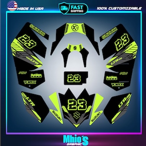 Suzuki LTR 450 ATV stickers decals graphics kit 2006-2014 | Motocross Vinyl Decals | Dirt Bike Graphics | Motocross