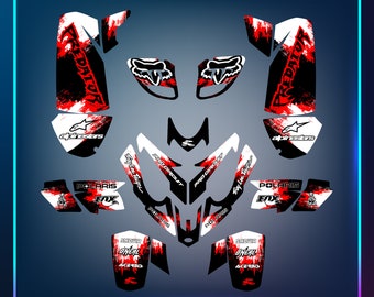 Polaris Predator 500 Grafik-Aufkleber-Set (komplett) für ATV | Polaris Vinyl-Aufkleber | Motocross-Grafiken | Dirtbike-Aufkleber