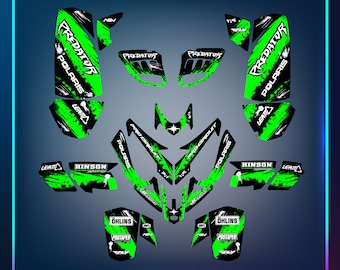 Polaris Predator 500 graphics full decals stickers kit atv| Polaris Vinyl Decals | Motocross Graphics | Dirt Bike Decals Graphics