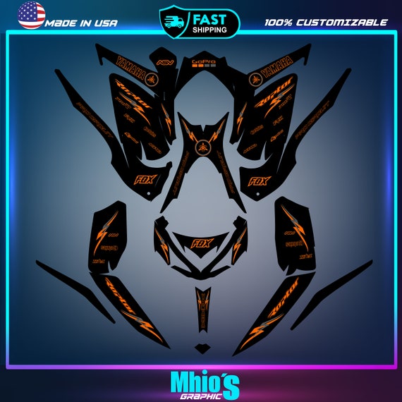 Kit Autocollants Graphiques Yamaha Raptor 700 700R (2013-2023) - Vinyl 12mil - Personnalisable - Rouge