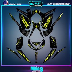 Yamaha Raptor 700 700R graphics kit 2013 2014 2017 to 2025 decals stickers atv | Motocross Vinyl Decals | Dirt Bike Graphics | Motocross