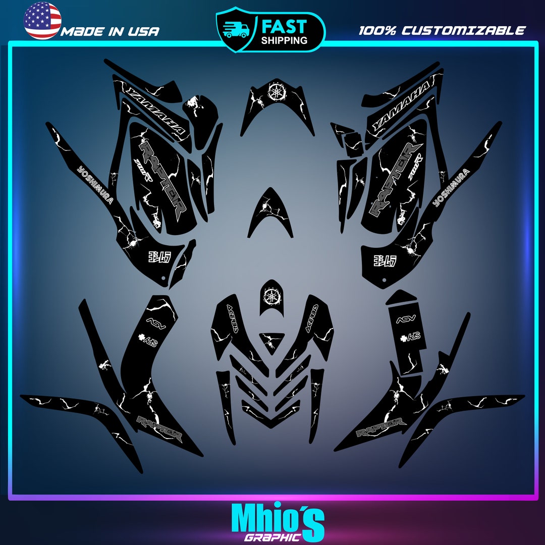 vous propose un KIT DECO pour les quads YAMAHA RAPTOR 700 TEAM RB de 2006 à 2012