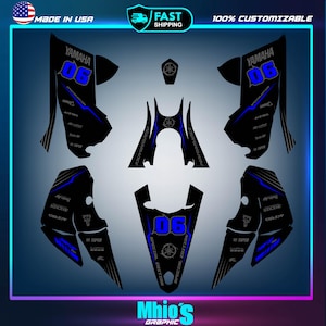 Fits YAMAHA YFZ 450R ATV decals stickers graphics kit 2014 2015 2016 2017-2025 | Dirt Bike Gift | Yamaha Vinyl Decals | Motocross Stickers