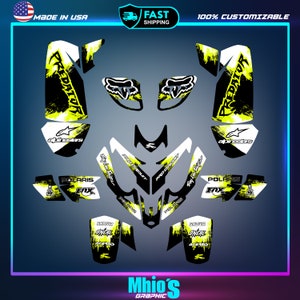 Polaris Predator 500 graphics full decals stickers kit atv| Polaris Vinyl Decals | Motocross Graphics | Dirt Bike Decals Graphics