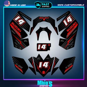 Suzuki LTR 450 ATV stickers decals graphics kit 2006-2014 | Motocross Vinyl Decals | Dirt Bike Graphics | Motocross