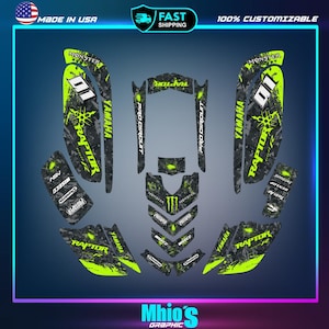 yamaha raptor 660 kit graphics decals stickers atv wrap quad all year raptor660