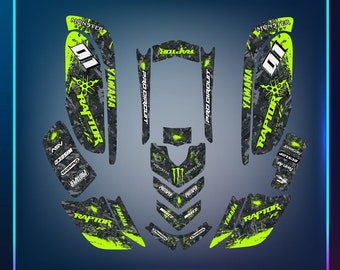 Yamaha Raptor 660 Kit Grafik Aufkleber Aufkleber ATV Wrap Quad das ganze Jahr Raptor660