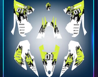 Kit Graphiques (Autocollants) Pour Yamaha YFZ 450R 2014-2022 - Vinyle Multicolore - Neuf
