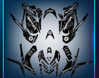 2012 Raptor Graphics Fits Yamaha Raptor 700R Graphics Kit 2006 2007 2008 2009 2010 2011 2012 ...