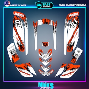 Yamaha Raptor 660 660R Full Graphics Decals Stickers Kit Atv