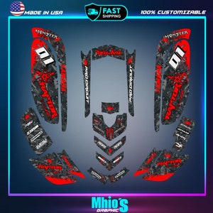 yamaha raptor 660 kit graphics decals stickers atv wrap quad all year raptor660
