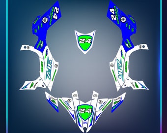 Kit Stickers Graphiques Yamaha YFZ 450R 2009-2013, Autocollants ATV/UTV, Custom