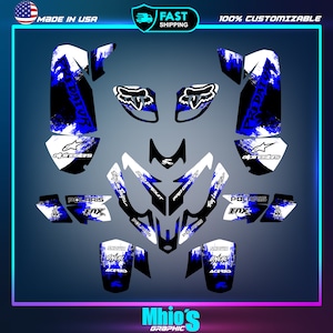 Polaris Predator 500 graphics full decals stickers kit atv| Polaris Vinyl Decals | Motocross Graphics | Dirt Bike Decals Graphics