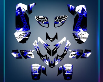 Polaris Predator 500 Grafiken, komplettes Aufkleber-Set, ATV | Polaris Vinyl-Aufkleber | Motocross-Grafiken | Dirtbike-Aufkleber
