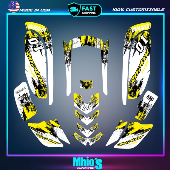 Kit De Graphiques Décalcomanies Pour Yamaha Raptor 660 - Personnalisation Gratuite - Modèle 2006-2013