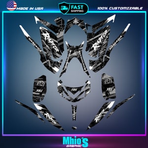 Yamaha Raptor 700 700R graphics kit 2013 2014 2017 to 2025 decals stickers atv | Motocross Vinyl Decals | Dirt Bike Graphics | Motocross