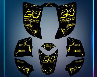 Honda TRX 450R Vector Graphics Template Kit – 1:1 Scale EPS Stencil For 2003–2018