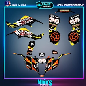 Kawasaki KFX 400 2003-2008 Graphics Kit Ltz 400 Suzuki Wrap Graphics