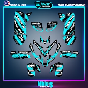 Polaris Predator 500 graphics full decals stickers kit atv| Polaris Vinyl Decals | Motocross Graphics | Dirt Bike Decals Graphics