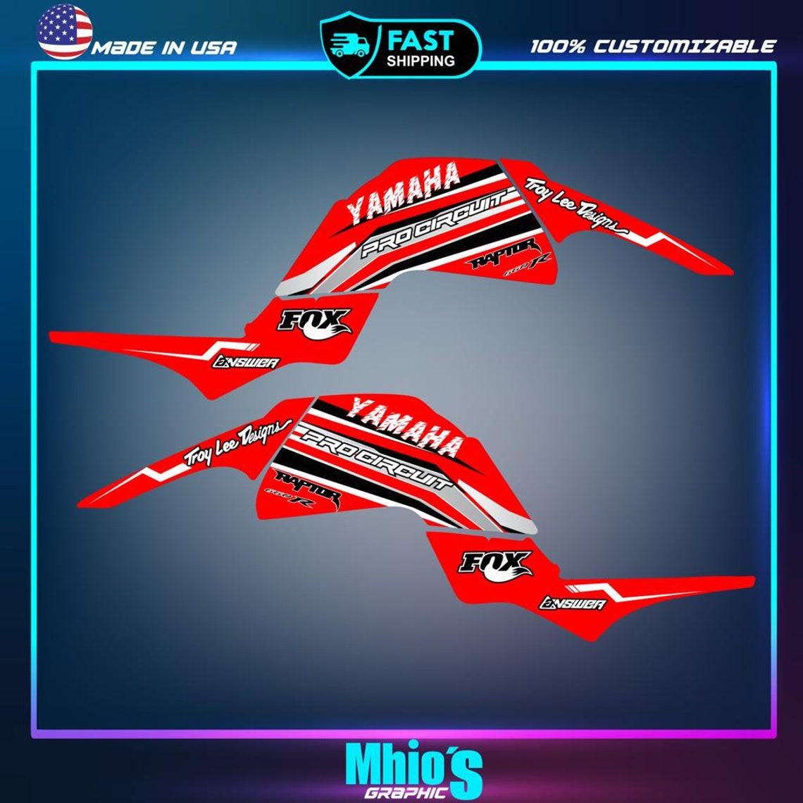 Kit Décalcomanies Graphiques Yamaha Raptor 660 - Stickers Vinyle Personnalisables Pour Quad/ATV, Fabriqué Aux USA