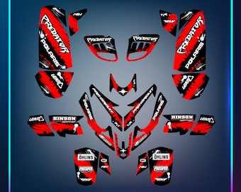 Polaris Predator 500 graphics full decals stickers kit atv| Polaris Vinyl Decals | Motocross Graphics | Dirt Bike Decals Graphics