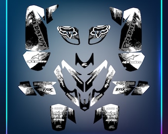 Polaris Predator 500 graphics full decals stickers kit atv| Polaris Vinyl Decals | Motocross Graphics | Dirt Bike Decals Graphics