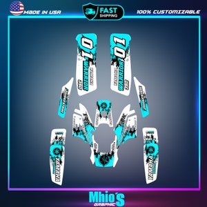 Yamaha warrior 350 Full Graphics Kit | Yamaha warrior 350 Decals Stickers Kit | Sport atv Full Graphics | Motocross Vinyl Decals | Stickers