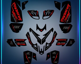 polaris predator 500 graphics decals stickers full kit atv wrap quad predator500| Polaris Vinyl Decals | Dirt Bike Decals Graphics